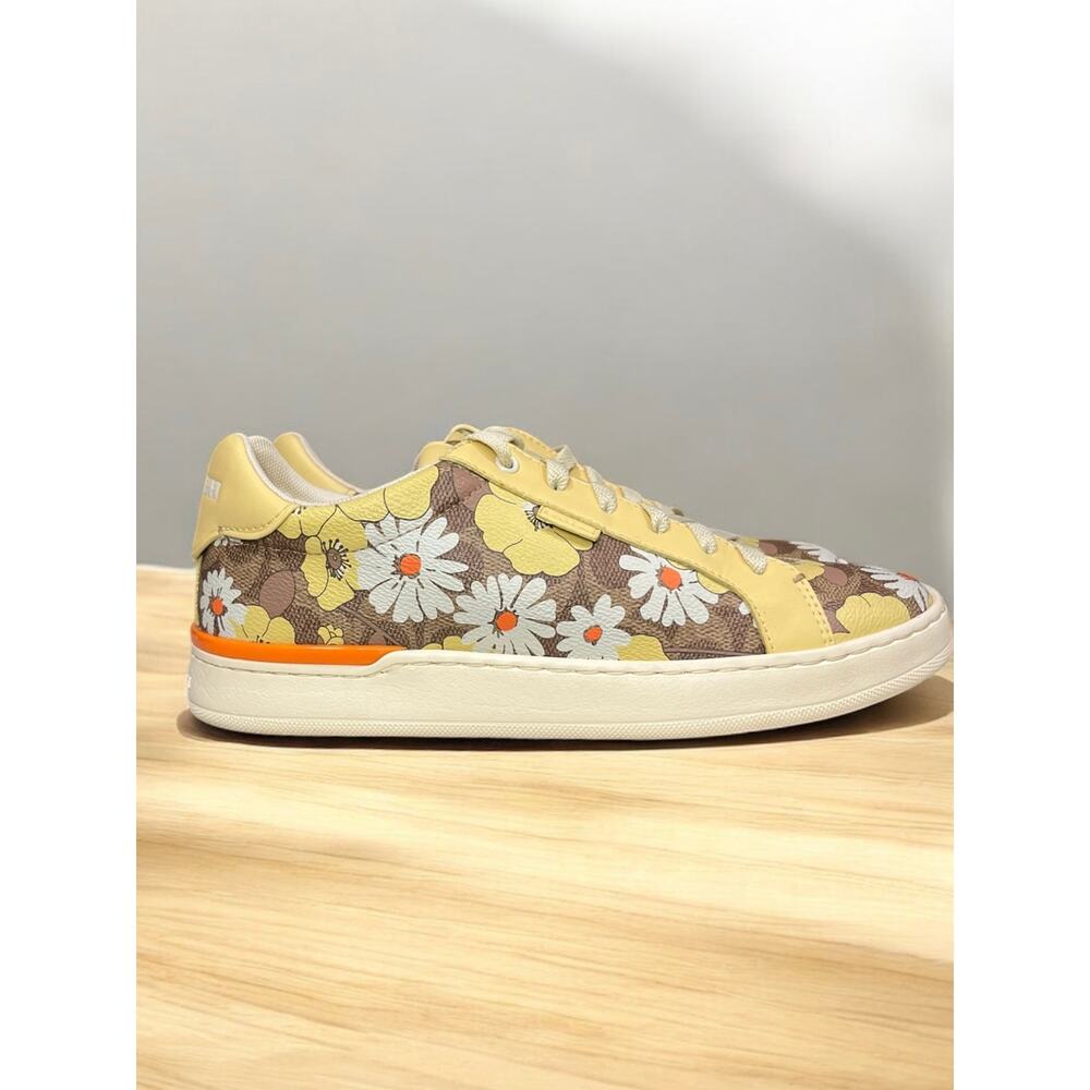 Coach C9048 Lowline Low Top Sneaker in Floral Daisy Print Size 8.5B - Picture 2 of 10
